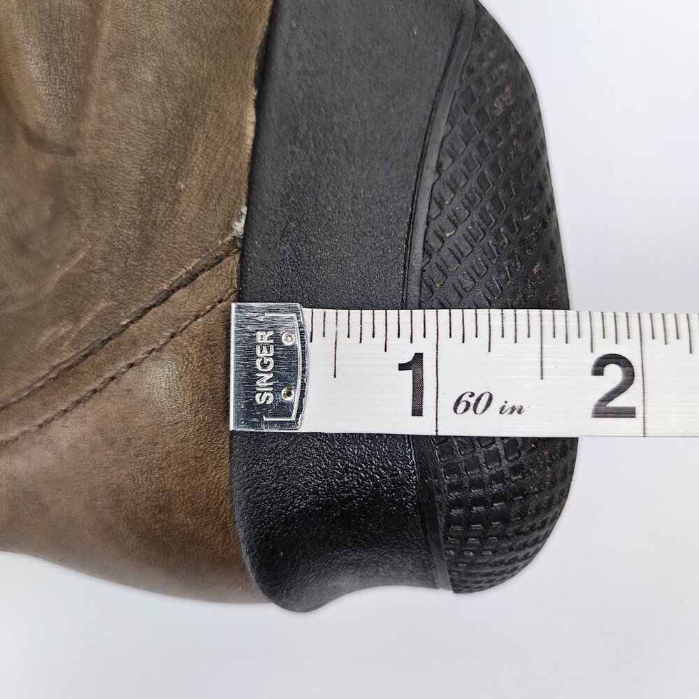 KEEN KJ BLVD Brown Leather Pull On Mid-Calf Tall Boot 10 53025-SLBK - Picture 12 of 14